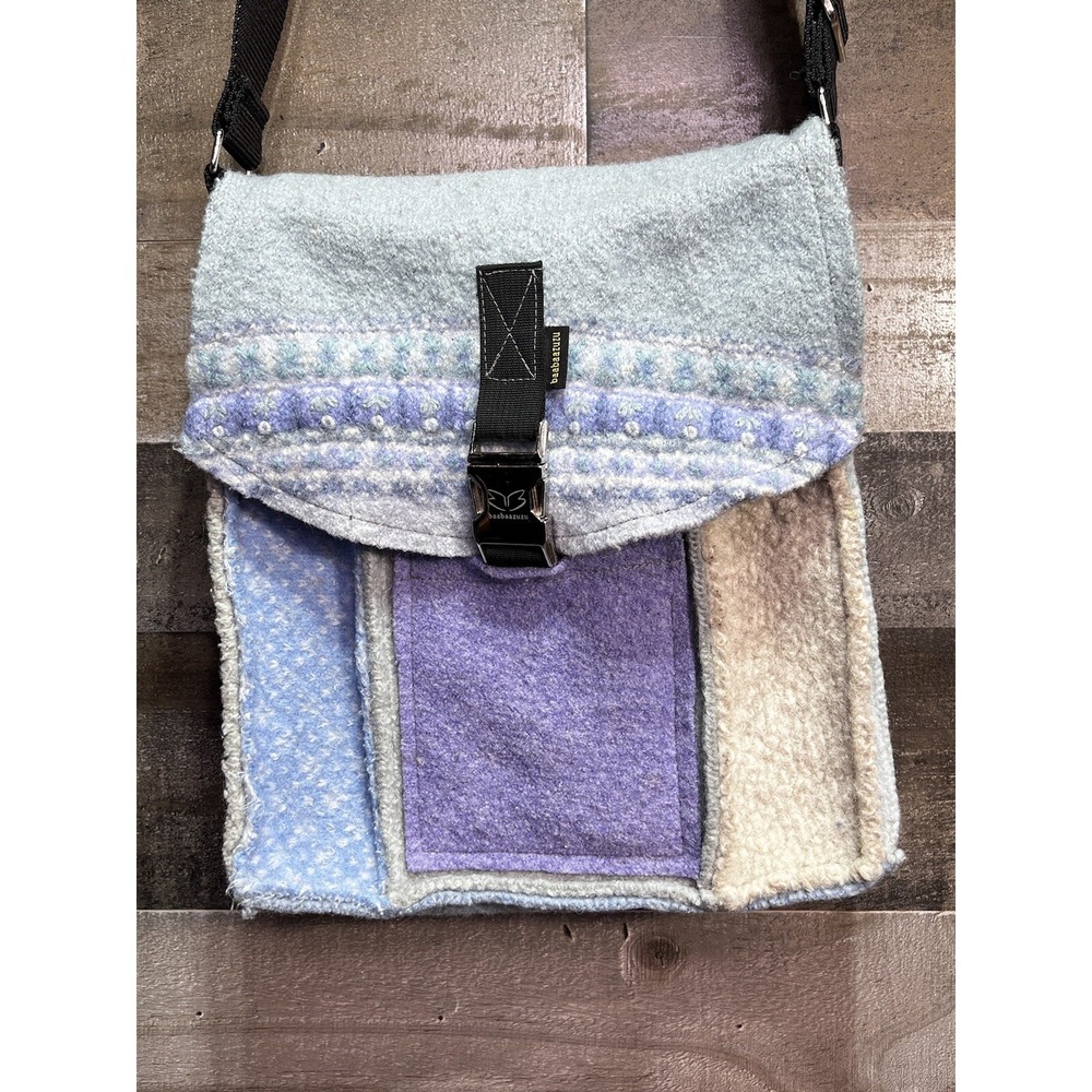 Baabaazuzu Wool Sweater City Crossbody Bag Eco Friendly Upcycled Handmade Unique